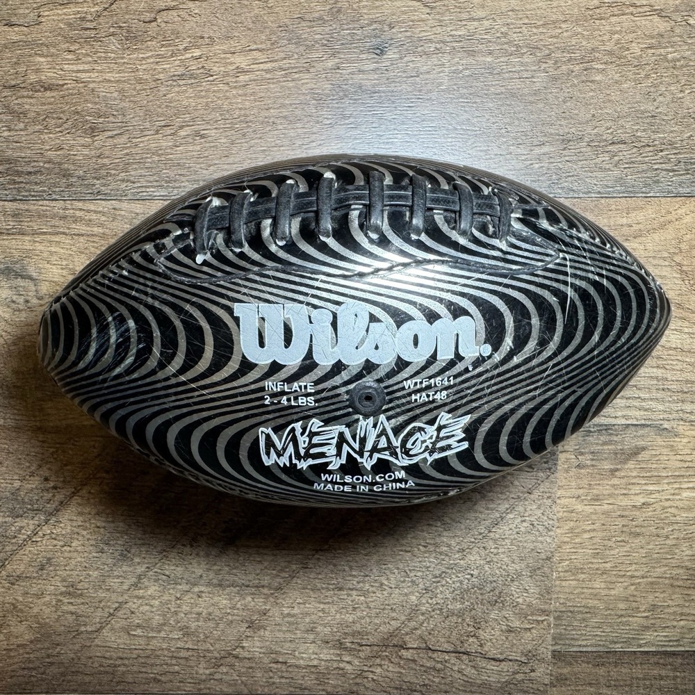 Wilson Menace NFL Junior Football Black/Silver Composite Leather Collectible